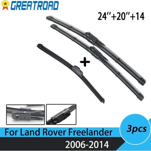 24"20"14" Windshield Wiper Blades For Land Rover Freelander 2 2006-2014 Front Rear 2013 2012 2011 2010 2009 2008 2007