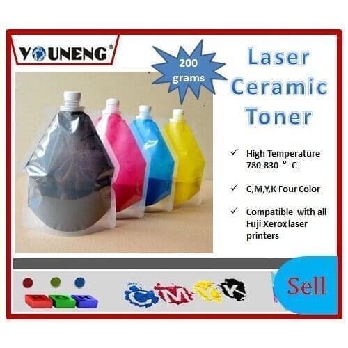 Compatible bulk laser ceramic toner for xerox 6510 6500 215 color copier,ceramic toner powder CMYK 50g/color 200g
