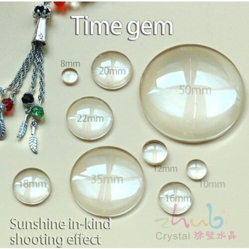 6-50mm Glass Cabochon Round Flat Back Transparent Clear Crystal Cabochon Cameo For Diy Jewelry Making Supplies Wholesale In Bulk