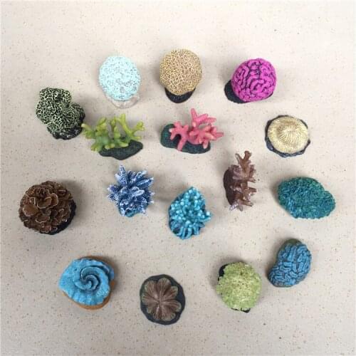 Super mini solid pvc figure simulation model toy gift marine animals tropical coral 12pcs/set