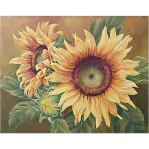 TOP Sunflower flower patterns Counted Cross Stitch 11CT 14CT 18CT 28CT DIY Chinese Cross Stitch Kits Embroidery Needlework Sets