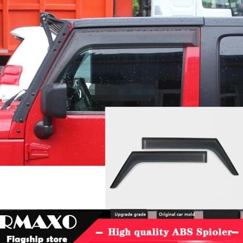 For JEEP Wrangler 2004-2017 Three door car Plastic Window Visor Vent Shades Sun Rain Deflector Guard For JEEP Wrangler 4pc/set