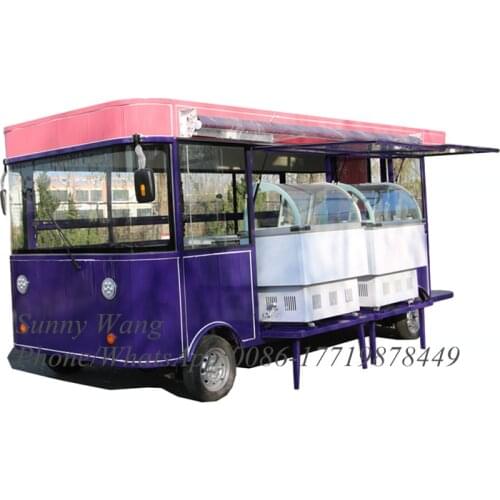 Street Electric Food Truck Mobile Cart Kiosk Restaurant Candy Juice Cart Mobile Food Van