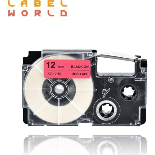 10 PACK casio 9/12/18mm label tape black on red compatible label for KL-60 typewriter KL-60SR kl120 label printers