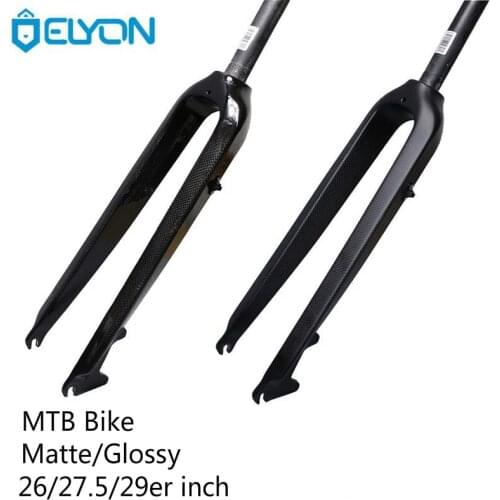 ELYON MTB Bicycle Carbon Fork 26 27.5 29er Inch Mountain Bike Fork Carbon Fiber Glossy/Matte Straight Tube Racing Used Bike Fork