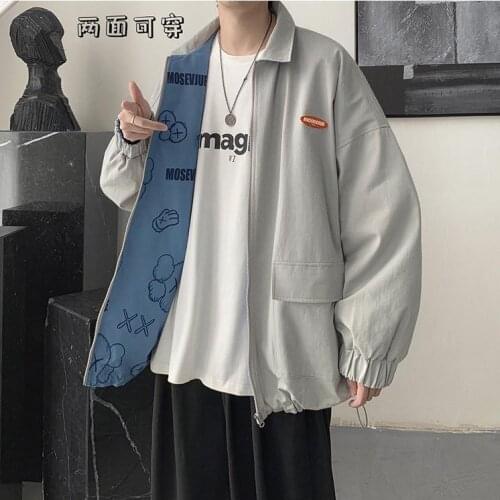 Spring coat mens double face jacket