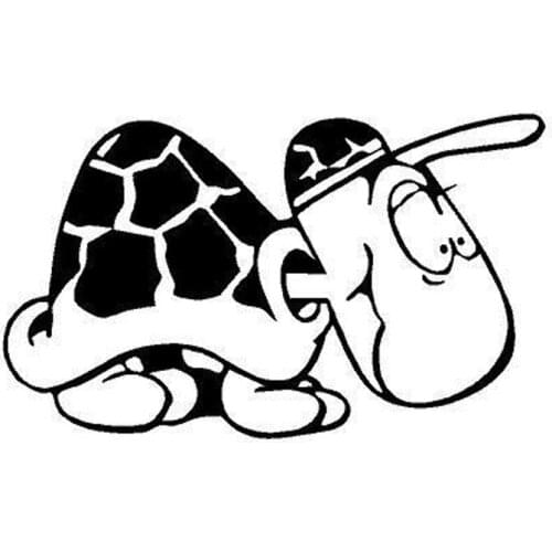 Fun Turtle Car Sticker Personalized Waterproof Decal Laptop Truck Motorcycle Auto Accessories Decoration PVC,11cm*6cm