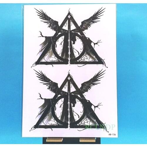 Waterproof Temporary Tattoo Sticker Deathly Halloween Lord Voldemort Dementor tatto fake tatoo for men women