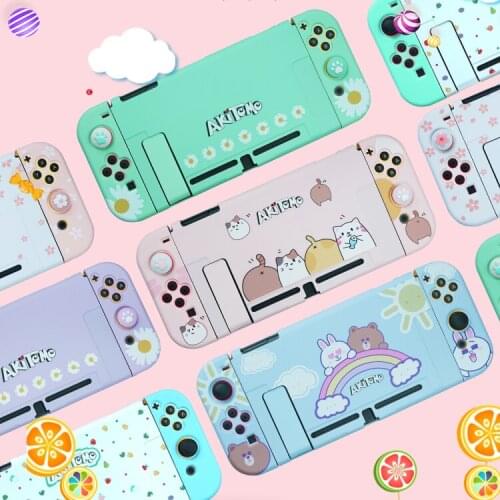 NS Switch Protective Case For Nintend Switch NS Shell Colorful Matte Hard Full Front Switch Back Cover Case Games Accessories