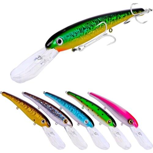 1Pcs Fishing Lure 20cm/41g 2/0# BKB Hooks Sinking Minnow Depth 2-4.5M 3D Eyes Hard Fake Baits Bass 10Colors Fishing Accessory