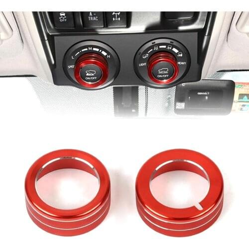 2pcs Terrain Mode Knob Decorative Cover Ring for Toyota 4runner 2010-2021 Car Sticker Trim Aluminum Alloy Interior Accessories