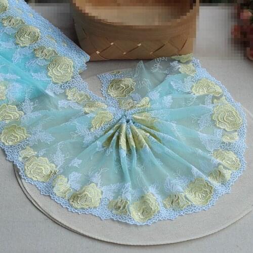 2yards/lot 7.88Inches Wide Embroidered Tulle Lace trim mesh lace trim~red ~lovely~High Quality