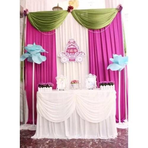 3*3m (10ft*10ft) matrimonio favours birthday party wedding decor ice silk fabric stage backdrop mantle curtain