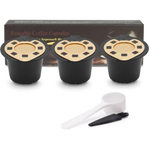 3pcs Coffee Capsule Refillable Capsule Filter Reusable Cafe Tools Food Grade Material Environmental Protection Coffee Utensils