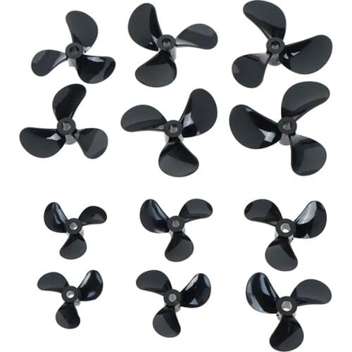 4mm Rc Boat Three Blades Paddle Nylon Boat Propeller Positive & Reverse Screw High Strength 3 Blades D28/32/36/40/44/48mm