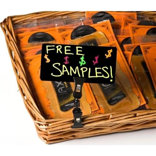 5-1/8" Write on Deli Tags Advertising Clip for Wet Erase Pens, Double Sided Clip