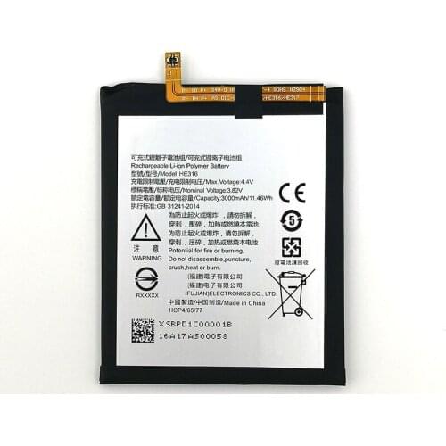 HE316 3000mAh Battery For Nokia 6 N6 TA-1000 TA-1003 TA-1021 TA-1025 TA-1033 TA-103 NEW High Quality