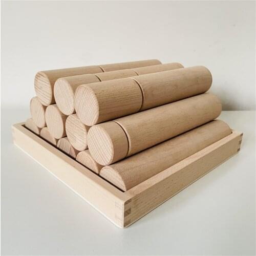 4cm Large Building Rollers Blocks Beech Natural Wood Creative Open Ended Play Montessori Educational Wood Toys for Children