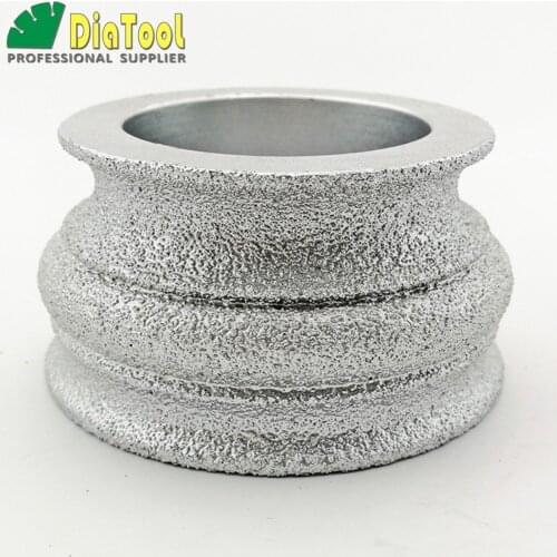 DIATOOL Dia75mmX40mm Diamond Profile Grinding Wheel For Stone, Vacuum Brazed Diamond Grinding Wheel