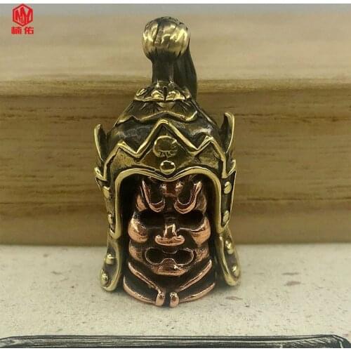 EDC Brass Knife Bead Officer Ares Outdoor Backpack Ornament Survival Tool Paracord Bead