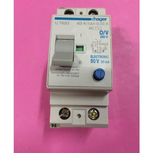 Hager/Hager U762G/RCCB/63A Overvoltage Protection Leakage Circuit Breaker Air Switch 2P63A
