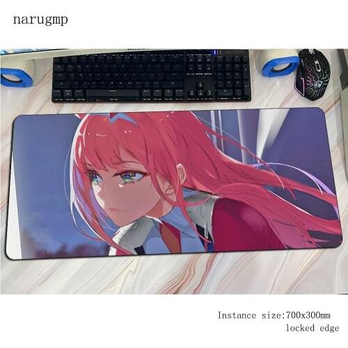 Darling in the franxx mousepad Birthday gaming mouse pad 80x30cm computer gamer accessories mat gel laptop desk protector pads
