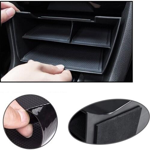 JEAZEA Black ABS Inner Car Center Console Central Cellphone Card Multi Function Storage Box For Honda For Civic 2016 2017 2018