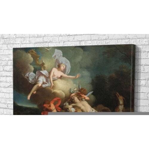 Jean Baptiste Nattier The Death Of Adonis Reproduction Art Print On Canvas Wall Decor