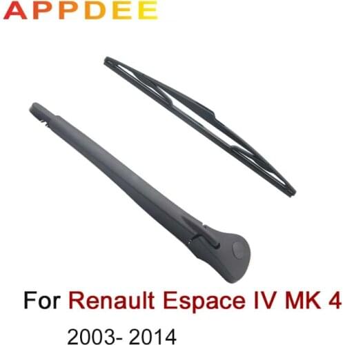 APPDEE Wiper 14" Rear Wiper Blade & Arm Set Kit For Renault Espace IV MK 4 2003- 2014 2013 Windshield Windscreen Rear Window