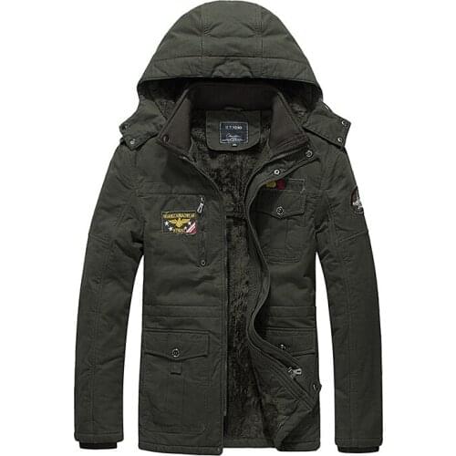 2019 New Plus Velvet Thick Mens Jacket Fashion Casual Cotton Mid-long Jacket Warm Outerwear Hooded Zipper Coat Rib Sleeve