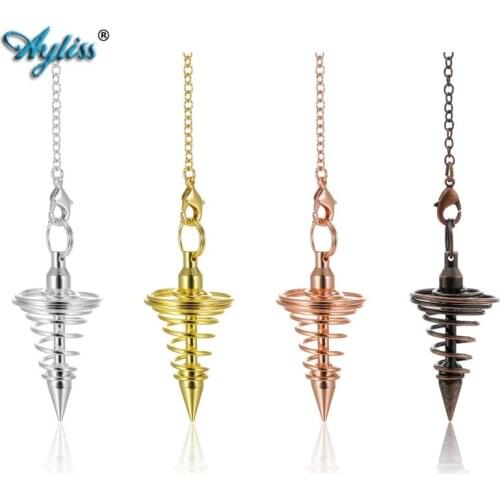 Ayliss Copper Pendulums for Dowsing Divination Reiki Healing Wicca Balancing Coil Pointed Yoga Spiritual Energy Pendant Pendulum