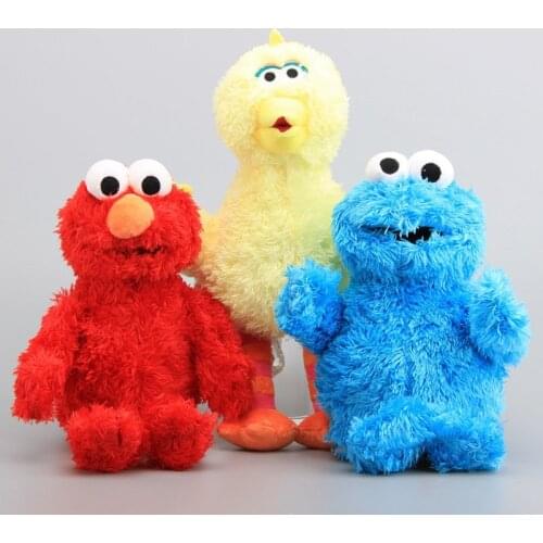 DISNEY Sesame Street Elmo Cookie Monster Plush Toy Soft Stuffed Doll 30-33cm Christmas Fancy Present For Children