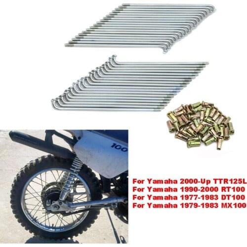 Set of 36 Electric bicycle Diameter 3.8mm Length 145mm repair spokes Steel + nipples for Yamaha TTR125L RT100 DT100 MX100