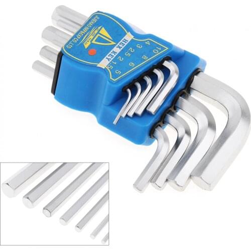 9pcs/lot Hexagon Allen Key Wrench Tools Set Matte Chrome Ball End Spanner Set Screwdriver Set Tool Kit