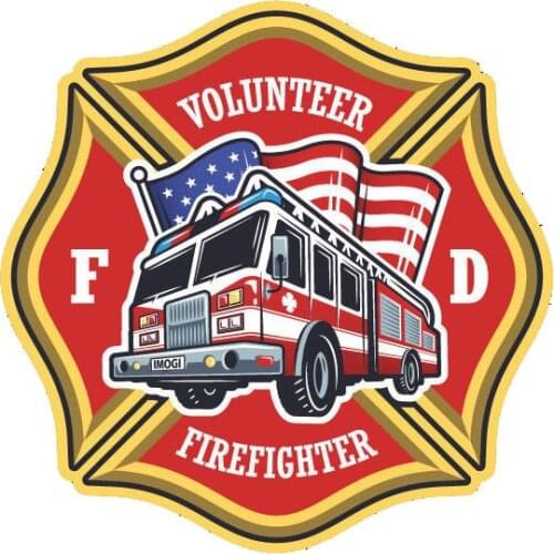 Hot Interesting Cover Scratches Car-Stickers American Flag Firefighter Decals Car Accessories for Window Trunk Bumper KK 14*14cm