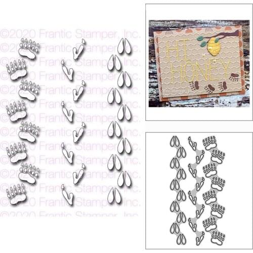 New Animal Footprint Craft Embossing Mold 2021 Metal Cutting Dies for DIY Decorative Scrapbooking Album Card Making No Stamps