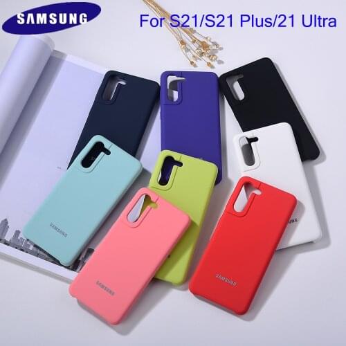 S21 Case Original Samsung Galaxy S21 Plus Ultra Silky Silicone Cover High Quality Soft-Touch Protector Shell Samsung Galaxy S21