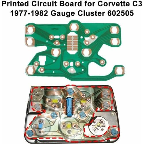Printed Circuit Board for Corvette C3 1977-1982 Gauge Cluster 602505