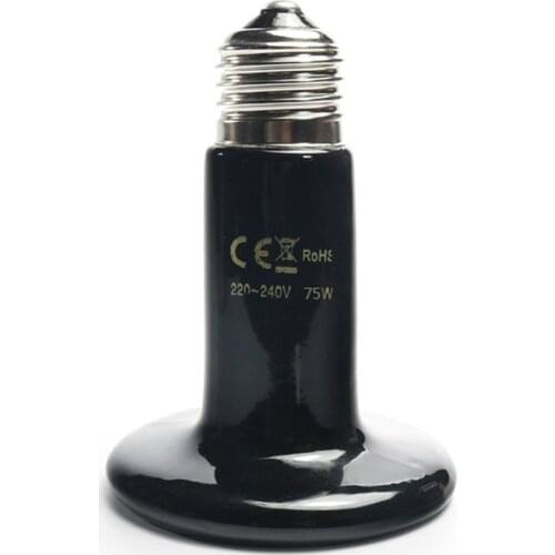 Pet Ceramic Heating Lamp 25W 50W 75W 100W 150W 200W IR Heat Emitter Bulb 220-240V Turtle Snake Lizard Heater Lamp