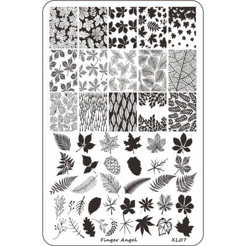 Graffiti Art Face Nail Stamping Plate Halloween Bat Skull Stainless Steel Stamp Template Line Texture Leaf Nail Art Template