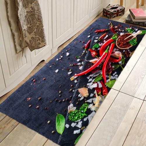 Colorful Seasoning Pattern Kitchen Entrance Door Mat Anti-Slip Floor Rug Bathroom Area Hallway Free Shipping