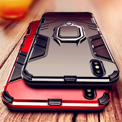 Shockproof Case For iPhone 6 6S 7 8 Plus X XS Max XR Case For iPhone 11 Pro 11Pro Max 5 5S SE Finger Ring Holder Cases Fundas