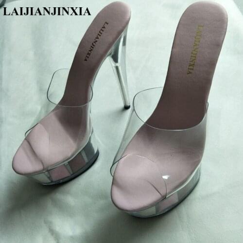 LAIJIANJINXIA Multi Color Glitter Women Slippers Custom Colors Clear Platform Shoes Ladies Open Toe Outdoor Slides Women Shoes