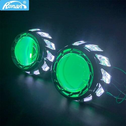 RONAN 3.0inch MH1 upgrade metal Bixenon projector lens Leadlight H4 H7 base devil eyes retrofit car headlight