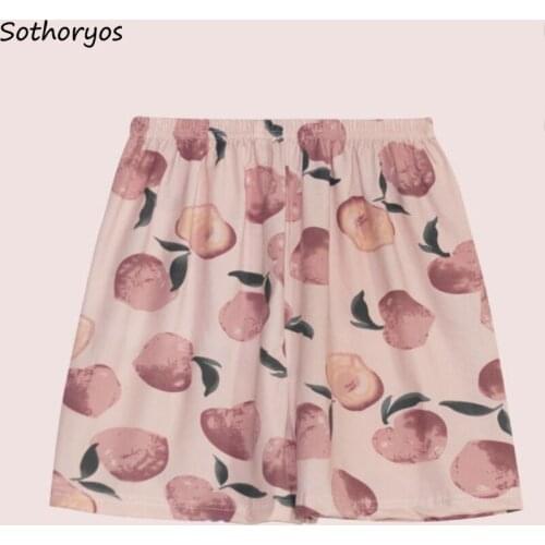 Cute Sleep Bottoms Women Sweet All-match Pajama Shorts Ladies Causal Sleepwear Summer Lounge Wear Womens Fashion Baggy Trousers