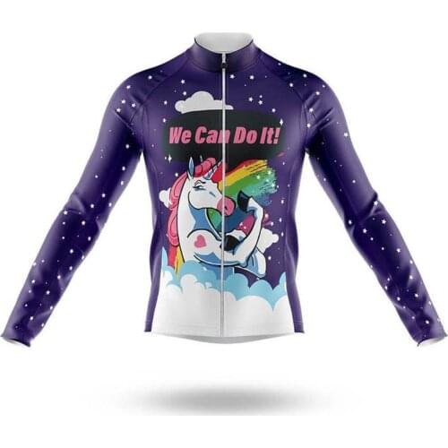 SPTGRVO 2020 Long Sleeve Cycling Jersey Women Summer Bicycle Shirt Maillot Ciclismo Mujer Largo Outdoor Road Bike Jersey unicorn