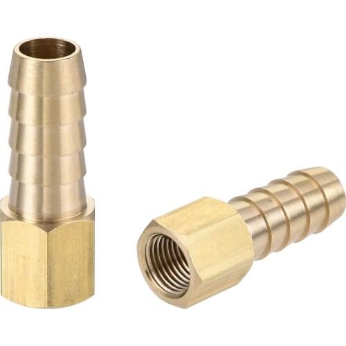 Uxcell Brass Barb Hose Fitting Connector Adapter Barbed x NPT Female Pipe 2Pcs