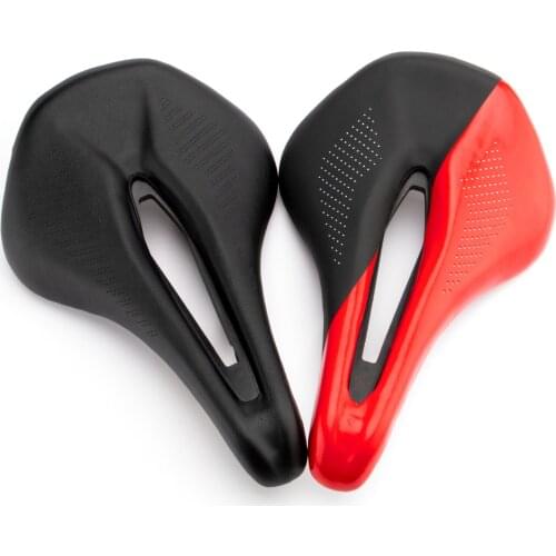 Bike Saddle Soft Comfortable Cycling Seats PU Thicken Widen Mountain Bike Cushion Hollow Shockproof Bicycle Saddle