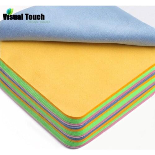 Visual Touch 12 pcs Glasses Cleaner Microfiber Glasses Cleaning Cloth Lens Phone Screen Camera Cleaning Wipes Random Color