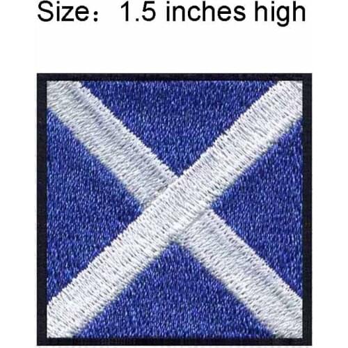 ICS Mike Flag 1.5"high embroidery patch for high quality small square/spain euro/apliques para ropa